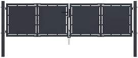 vidaXL Gartentor aus Stahl 300 x 100 cm Anthrazit
