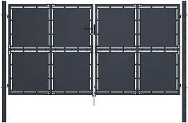 vidaXL Gartentor aus Stahl 300 x 150 cm Anthrazit