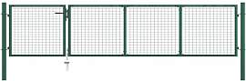 vidaXL Gartentor aus Stahl 350 x 75 cm Grün