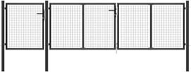 vidaXL Gartentor aus Stahl 400 x 100 cm Anthrazit