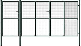 vidaXL Gartentor aus Stahl 400 x 200 cm Grün