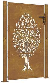 vidaXL Gartentor, Gartentür mit Baum-Design,