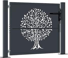 vidaXL Gartentor, Gartentür mit Baum-Design,
