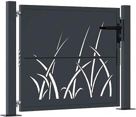 vidaXL Gartentor, Gartentür mit Gras-Design,