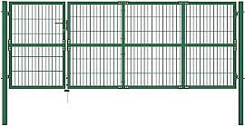 vidaXL Gartentor mit Pfosten 350x120 cm Stahl Grün