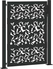 vidaXL Gartentor Schwarz 100x125 cm Stahl