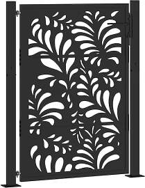 vidaXL Gartentor Schwarz 100x125 cm Stahl