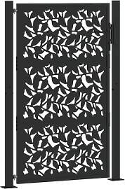 vidaXL Gartentor Schwarz 100x150 cm Stahl