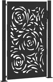 vidaXL Gartentor Schwarz 100x150 cm Stahl