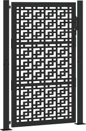 vidaXL Gartentor Schwarz 100x150 cm Stahl