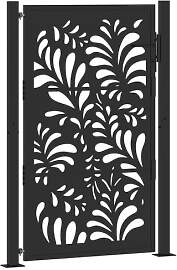 vidaXL Gartentor Schwarz 100x150 cm Stahl