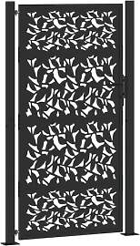 vidaXL Gartentor Schwarz 100x175 cm Stahl