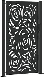 vidaXL Gartentor Schwarz 100x175 cm Stahl