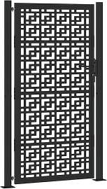 vidaXL Gartentor Schwarz 100x175 cm Stahl
