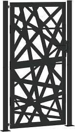vidaXL Gartentor Schwarz 100x175 cm Stahl