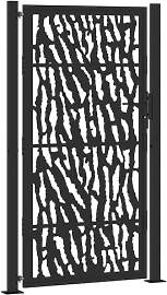 vidaXL Gartentor Schwarz 100x175 cm Stahl