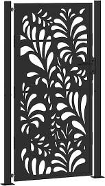 vidaXL Gartentor Schwarz 100x175 cm Stahl