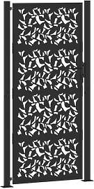 vidaXL Gartentor Schwarz 100x200 cm Stahl