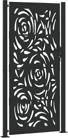 vidaXL Gartentor Schwarz 100x200 cm Stahl