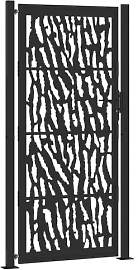 vidaXL Gartentor Schwarz 100x200 cm Stahl