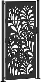 vidaXL Gartentor Schwarz 100x200 cm Stahl