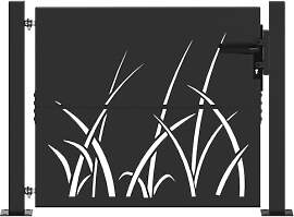 vidaXL Gartentor Schwarz 110 x 105 cm