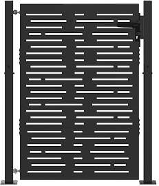 vidaXL Gartentor Schwarz 110 x 130 cm