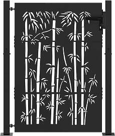 vidaXL Gartentor Schwarz 110 x 155 cm