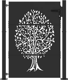 vidaXL Gartentor Schwarz 110 x 155 cm