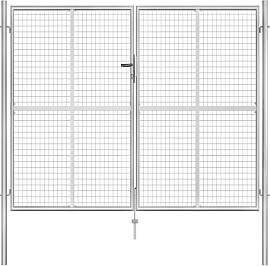 vidaXL Gartentor verzinkter Stahl 300 x 200 cm