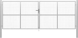 vidaXL Gartentor verzinkter Stahl 400 x 150 cm