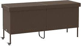 vidaXL Gartentruhe mit Rollen Braun 160x55x75 cm