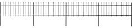 vidaXL Gartenzaun mit Speerspitze Stahl 714,5 x 80 