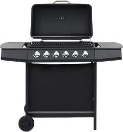 vidaXL Gasgrill 6 Brennern Stahl Grillwagen Grill