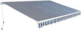 vidaXL Gelenkarmmarkise 450cm Blau/Weiß Markise