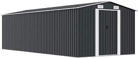 vidaXL Gerätehaus 257x580x181cm Metall Anthrazit