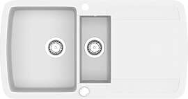 vidaXL Granitspüle Doppelbecken Küchenspüle