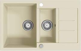 vidaXL Granitspüle Doppelbecken Küchenspüle