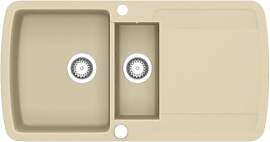 vidaXL Granitspüle Doppelbecken Küchenspüle