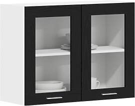 vidaXL Hängender Glaskasten mit Regal Schwarze