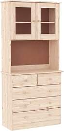 vidaXL Highboard ALTA 77x35x165 cm Massivholz