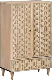 vidaXL Highboard, Hochschrank mit Tür Holzbeine,