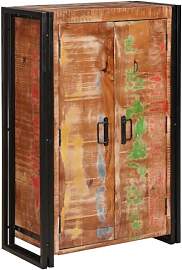 vidaXL Highboard mit Türen Braun Massives