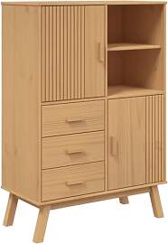 vidaXL Highboard, Sideboard mit viel Stauraum,