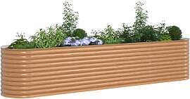 vidaXL Hochbeet Braun 400 x 80 x 81 cm Stahl,