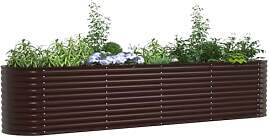 vidaXL Hochbeet Braun 400 x 80 x 81 cm Stahl,