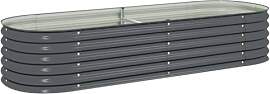 vidaXL Hochbeet Stahl Grau 240x80x44 cm