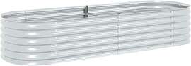 vidaXL Hochbeet Stahl Silbern 240x80x44 cm