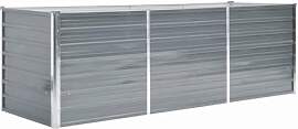 vidaXL Hochbeet Verzinkter Stahl 240x80x77 cm Grau 
