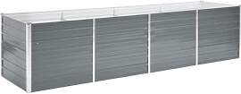 vidaXL Hochbeet Verzinkter Stahl 320x80x77 cm Grau 